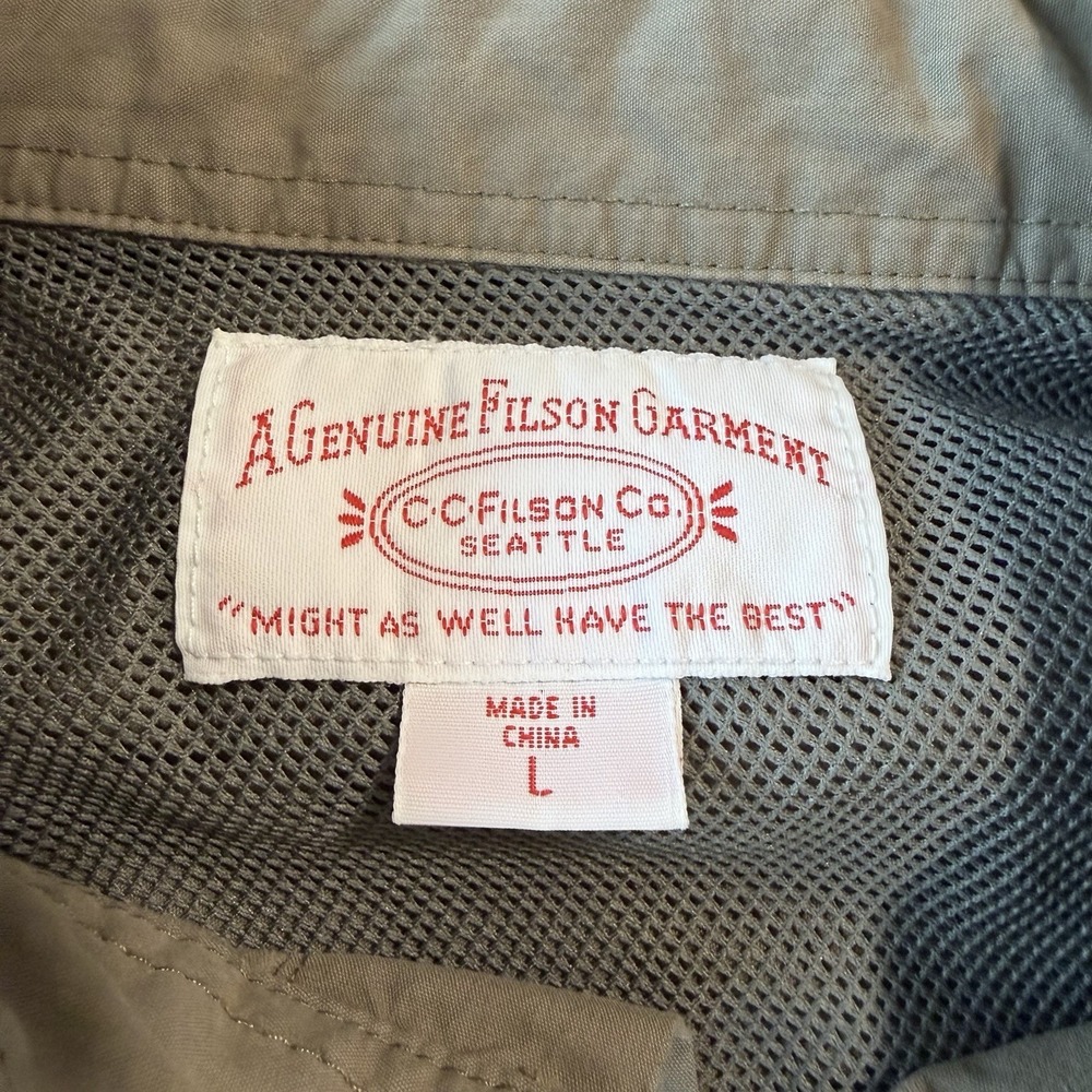 FILSON - Men's Casual Button Down HUNTING Shirt - Olive Green - Large - Picture 3 of 11